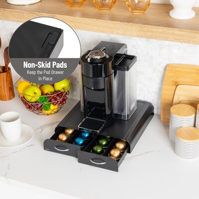 Mind Reader Plastic Organizers, Black (VERTRAY-BLK)