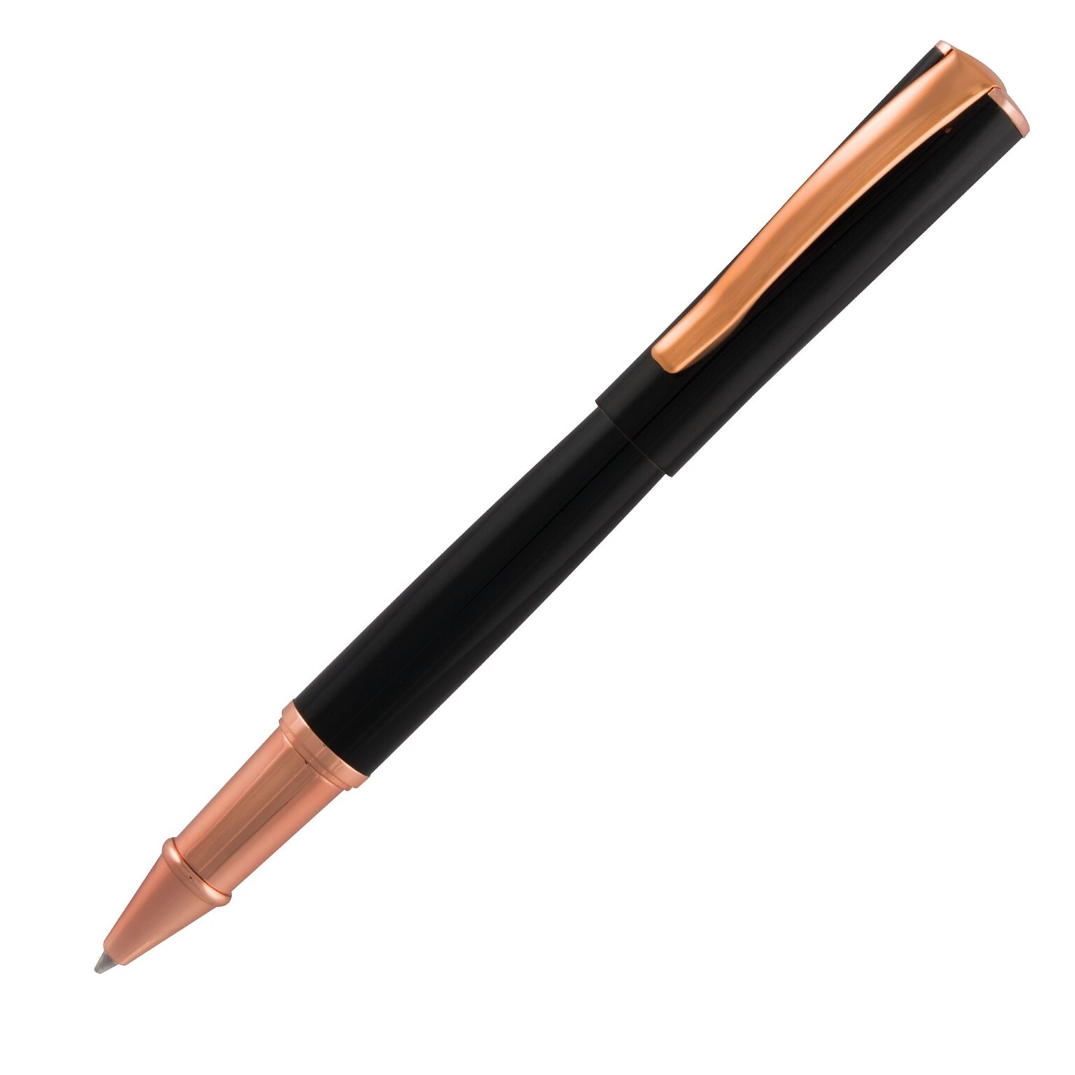 Monteverde Impressa Rollerball Pen, Black with Rose Gold (MV29866)