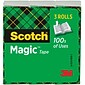 Scotch® Magic™ Invisible Tape Refill, 1" x 72 yds., 3 Rolls (810-72-3PK)