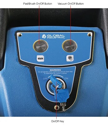 Global Industrial Electric Walk-Behind Auto Floor Scrubber, 20" Cleaning Path (261990)