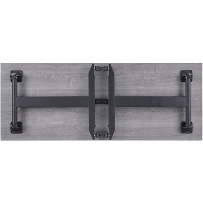 Lorell 63"W x 24"D Mobile Folding Training Table, Laminate, With Wheels, Weathered Charcoal (LLR60736)