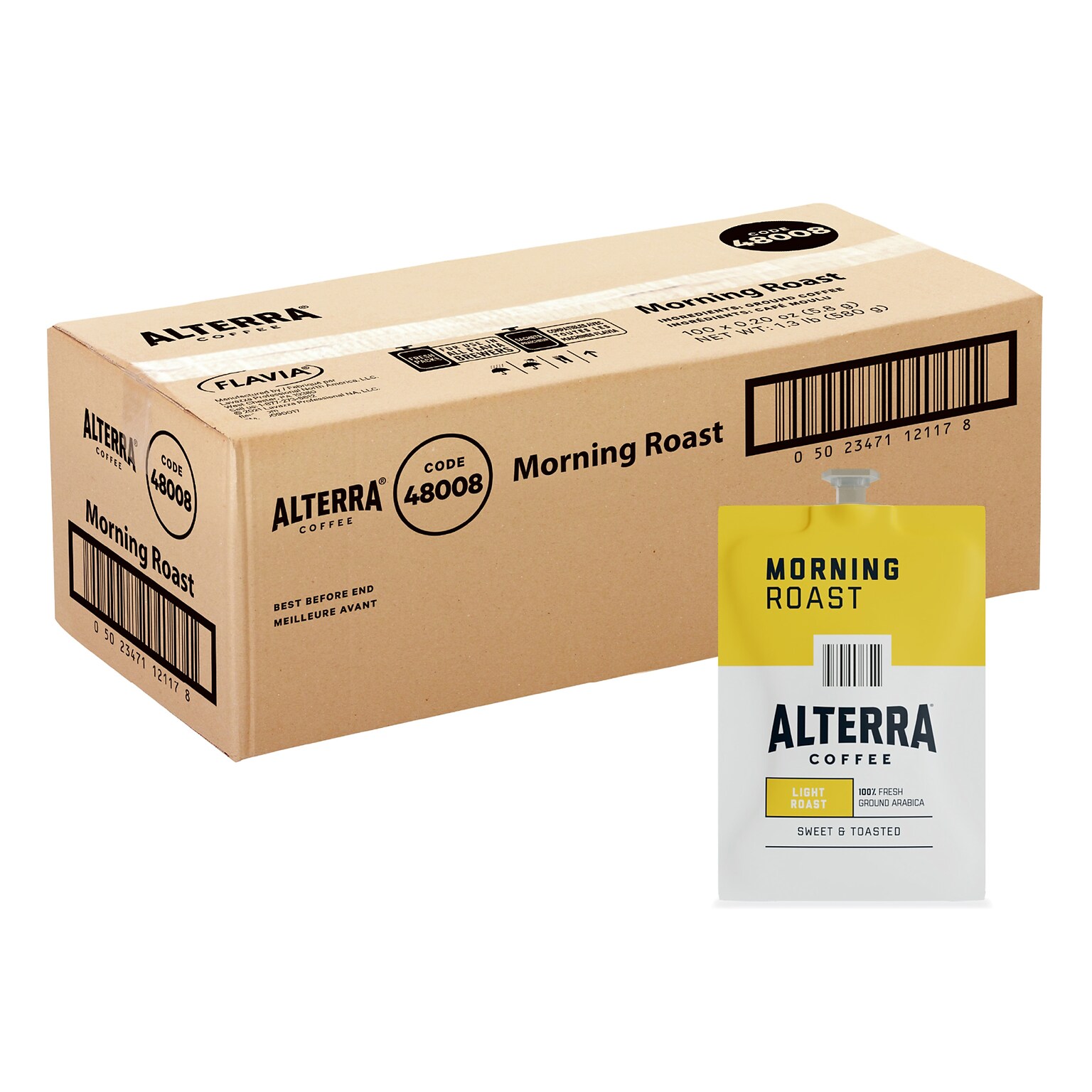 Alterra Morning Roast Coffee Flavia Freshpack, Light Roast, 100/Carton (MDRA182)