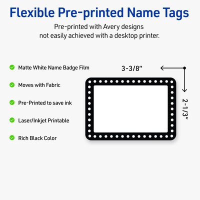 Avery Laser/Inkjet Rectangle Multipurpose Labels, 2-1/3 x 3-3/8, White, 80/Pack (S00-EY5)