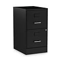 Alera® Soho 2 File-Drawer Vertical Standard File Cabinet, Letter Size, Lockable, 24.1H x 14W x 18