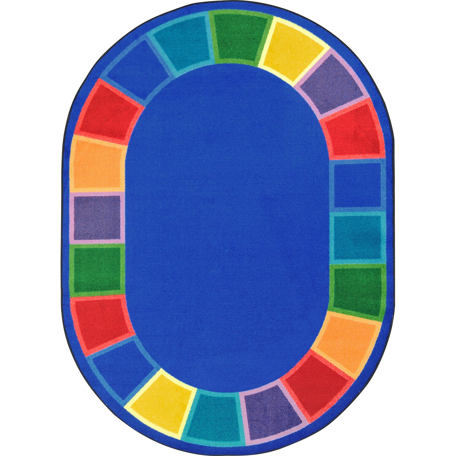 Joy Carpets Color Tones Nylon 54 x 78 Oval Machine Tufted Rug, Multicolored (1897CC)