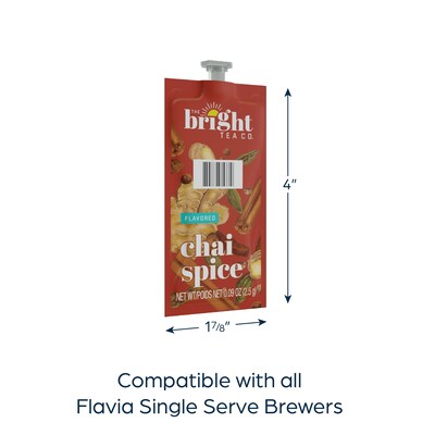 The Bright Tea Co. Chai Spice Tea, Flavia Freshpacks, 100/Carton (MDRB501)