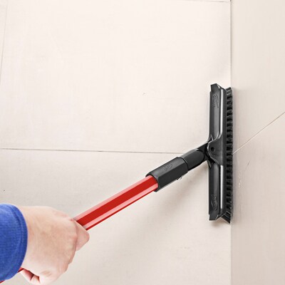 Libman 10" Swivel Grout and Scrub Brush Head, Black, 6/Pack (1616)