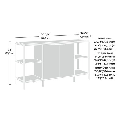 Sauder International Lux Credenza TV Stand, Screens up to 65", Sindoori Mango (428195)