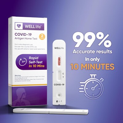 WELLlife COVID-19 Antigen Rapid Home Test, 5/Pack (WL03P0001-5)