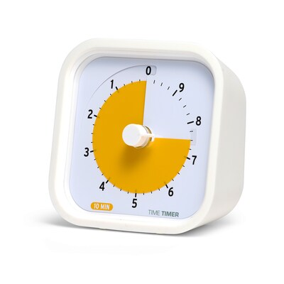 Time Timer MOD 10 Minute Wind Up Timers, White (TTM910W)