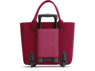 Francine Collection Florence Faux Leather Tote Bag, Burgundy (FLORLRT-02)
