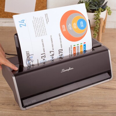 Swingline® Commercial Electric 3-Hole Punch, 28 Sheet Capacity, Black (A7074535B)