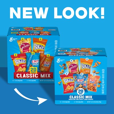 General Mills Classic Mix Variety Snack Box, 12 oz., 20 Bags/Box (GEM22131)