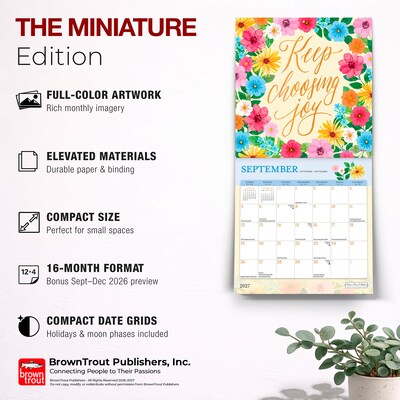 2027 BrownTrout Bonnie Marcus 7" x 7" Monthly Wall Calendar, Assorted Colors (9798330713066)