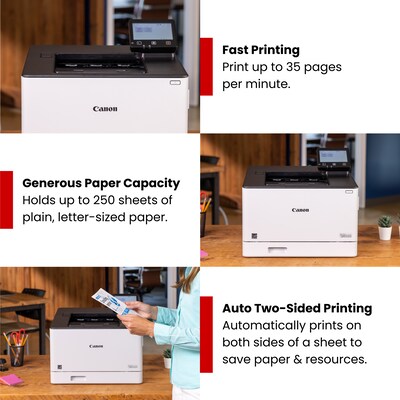 Canon imageCLASS LBP674Cdw II Wireless Color Print-Only Laser Printer, Best for Office (7186C006)