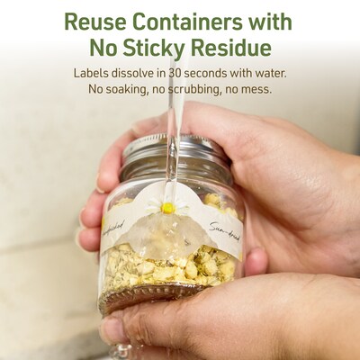 Avery Dissolvable Decorative Edge Multipurpose Labels, 1.5" x 3.5", Off-white, 50/Pack (94122)