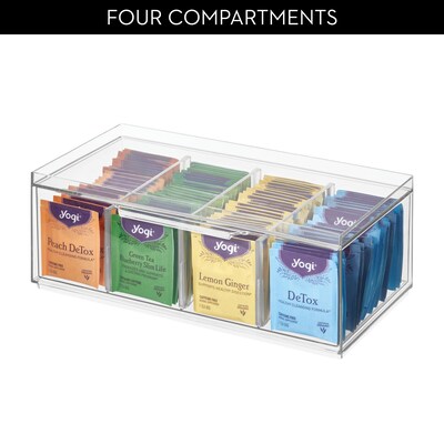 iDESIGN Tea Drawers, Clear, 4/Set (27749M4)