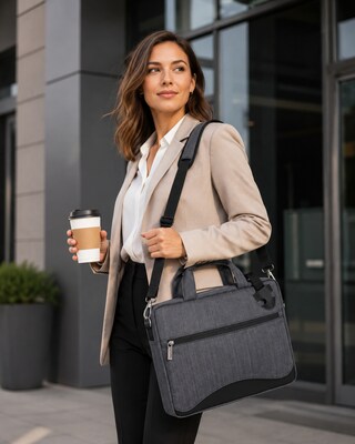 Vangoddy Wave Nylon Messenger Bag, Black (NBKLEA603)