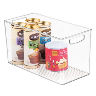 iDesign Large Plastic Storage Bin with Handles, Clear (9237)