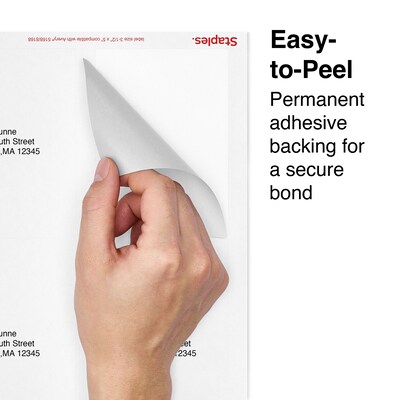 Staples Laser/Inkjet Shipping Labels, 3 1/2" x 5", Bright White, 4 Labels/Sheet, 100 Sheets/Pack, 400 Labels/Box (ST18074-CC)