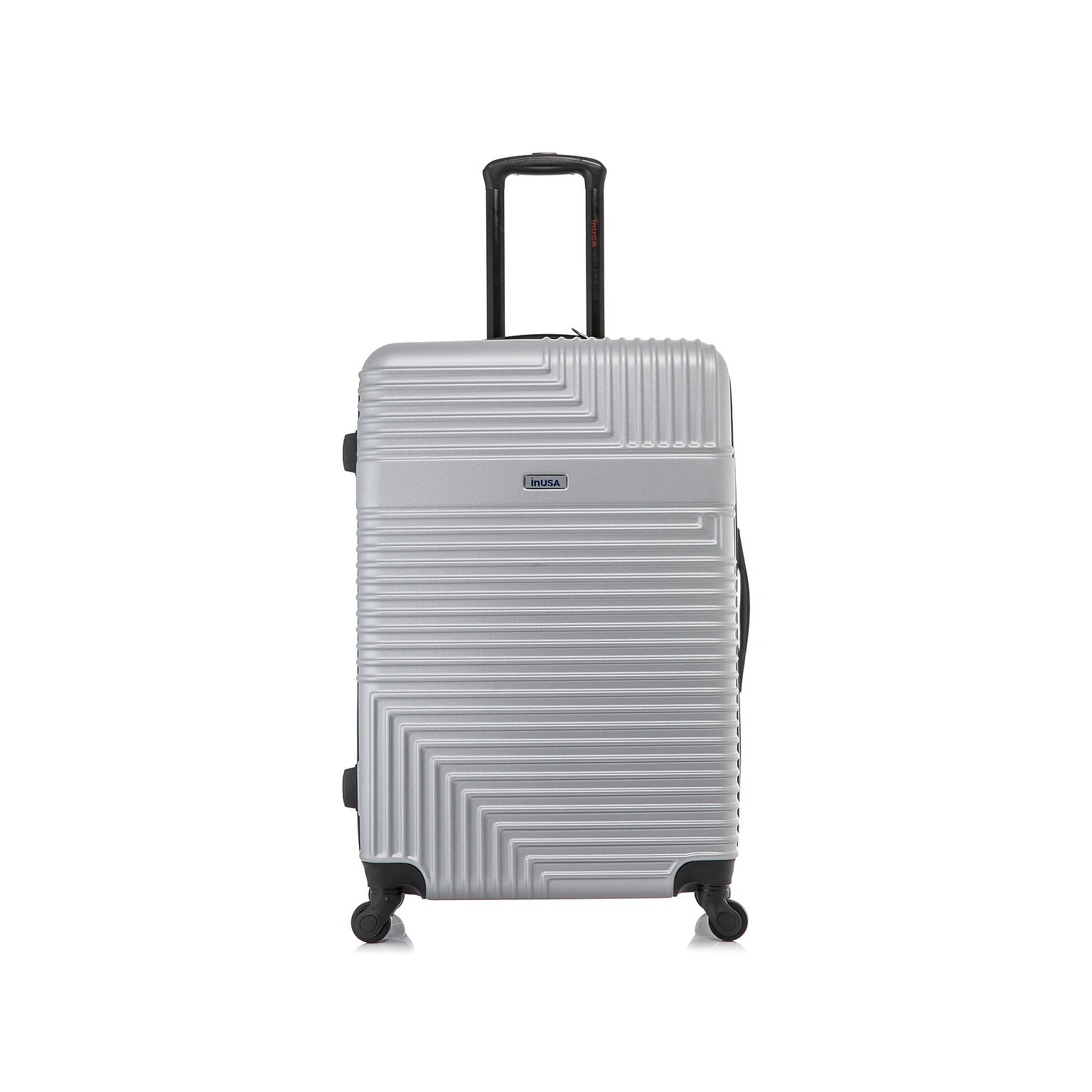 InUSA Resilience 28 Hardside Suitcase, 4-Wheeled Spinner, TSA Checkpoint Friendly, Silver (IURES00L-SIL)