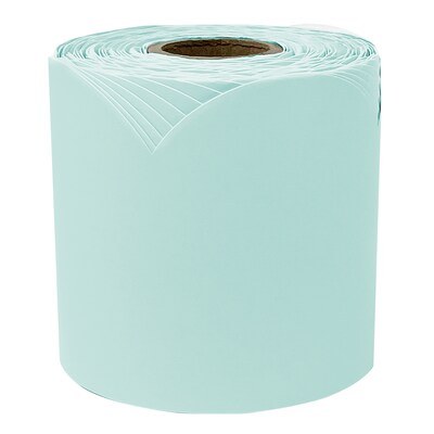Carson Dellosa Education Rolled Scalloped Bulletin Board Border, 3" x 65', Sea Glass Green, 3/Bundle (CD-108532-3)