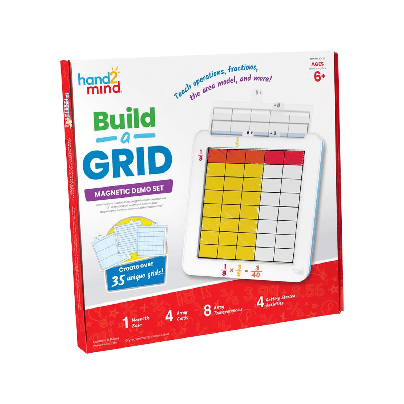 hand2mind Build-a-Grid Magnetic Demonstration Grid (92426)