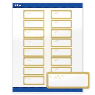 Avery Rectangle Multipurpose Labels, 1 x 2-5/8, White, 160/Pack (19479370534)