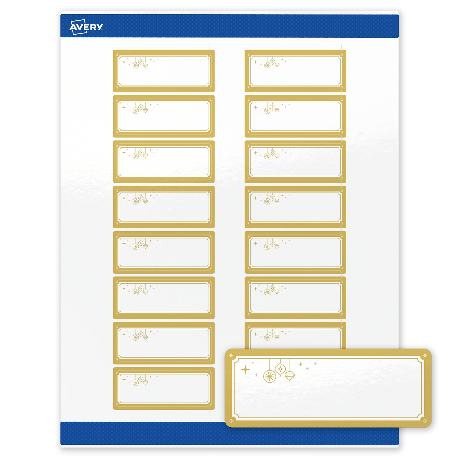 Avery Rectangle Multipurpose Labels, 1 x 2-5/8, White, 160/Pack (19479370534)
