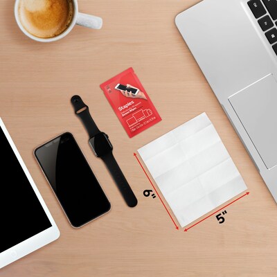 Staples TECH Individually Wrapped Screen Wipes, 200/Pack (ST63058)