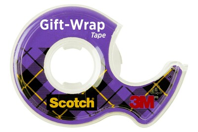 Scotch Giftwrap Clear Tape Refill, 0.75 x 23.61 yds., 1 Core, 4 Rolls/Pack (415)