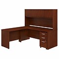 Bush Business Furniture Studio C 72W x 30D L Shaped Desk w/ Hutch, Mobile File Cabinet, 42W Return, Hansen Cherry (STC006HCSU)