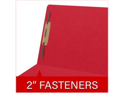 Medical Arts Press Heavy Duty End Tab File Folder, Straight-Cut, Letter Size, Red, 40/Box (S-09461-RED)