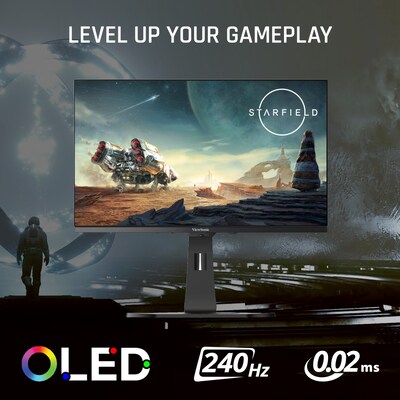 ViewSonic 26.5 240Hz LED Gaming Monitor, White (XG272-2K-OLED)