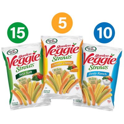 Sensible Portions Variety Vegetable Straws Chips, 1 oz., 30 Bags/Pack (220-00413)