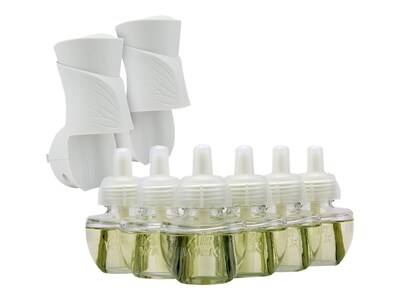 Glade PlugIns Scented Oil, Warmer + 6 Refills (Clean Linen)