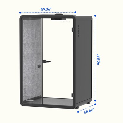 FlexiSpot WorkCube Series Sound Absorbing 2 Person Privacy Booth, Gray (P2FG-KIT)