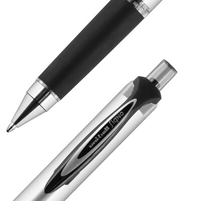 uni-ball 207 Impact RT Retractable Gel Pens, Bold Point, Black Ink, Dozen (65870)