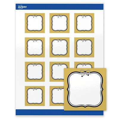 Avery Square Laser/Inkjet Multipurpose Labels, 2 x 2, White, 120/Pack (19479370966)