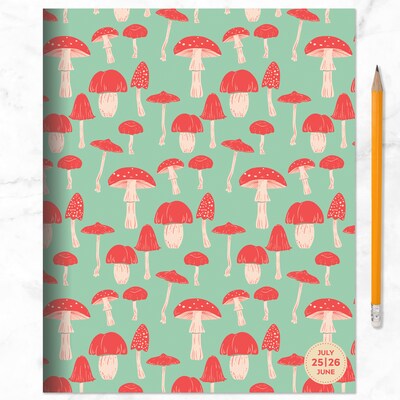 2025-2026 TF Publishing Magic Mushroom 6.5" x 8" Academic Year Monthly Planner, Paperboard Cover, Multicolored (AY26-4206)