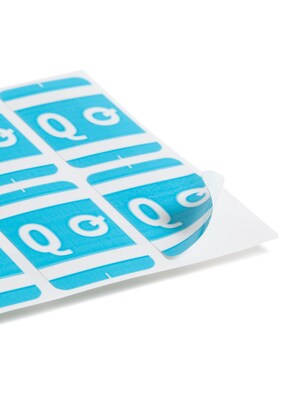 Smead AlphaZ ACCS Color-Coded Alphabetic Labels, Q, Light Blue, 100/Pack (67187)