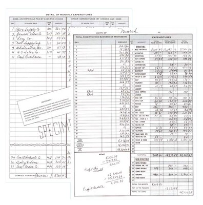Dome Monthly Bookkeeping Record, 8.75 x 11.25, Brown (612)