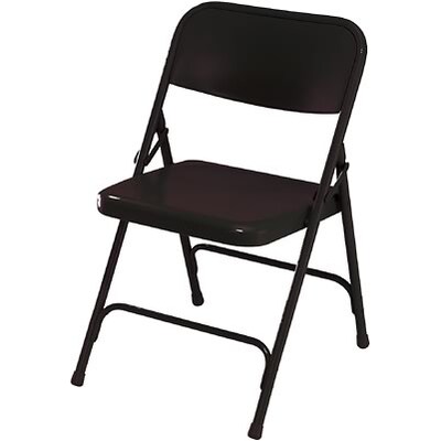 National Public Seating Premium All-Steel Folding Chairs; Black