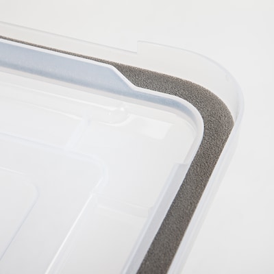 Iris WeatherPro Plastic File Box Latch Lid, Letter/Legal Size, Clear, 6/Carton (110601CT)