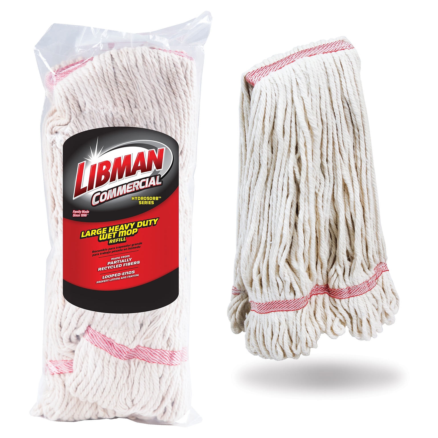 Libman Cotton String Wet Mop Head, 24 oz., 6/Carton (972)