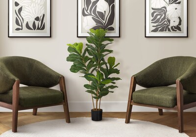Monarch Specialties Inc. 41 Artificial Fiddle Tree in Pot (I 9540)