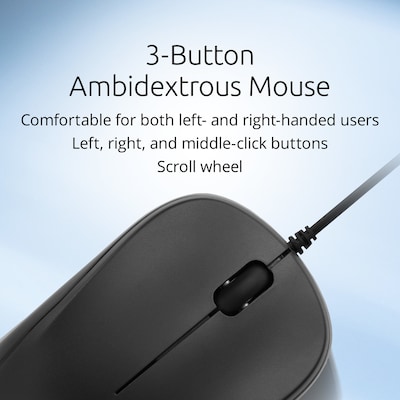 Kensington KM201 Simple Solutions Wired Keyboard and Optical Mouse Combo (K72483TAA)