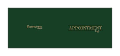 2024 Medical Arts Press® 8 1/2" x 11" 2 Column Weekly Appointment Log, Green (3109424)
