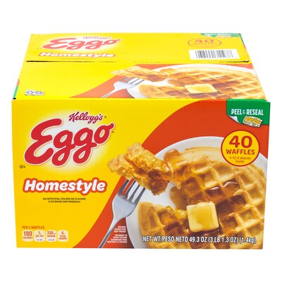 Eggo Homestyle Waffles, 49.3 oz., 40/Pack (220-02471)