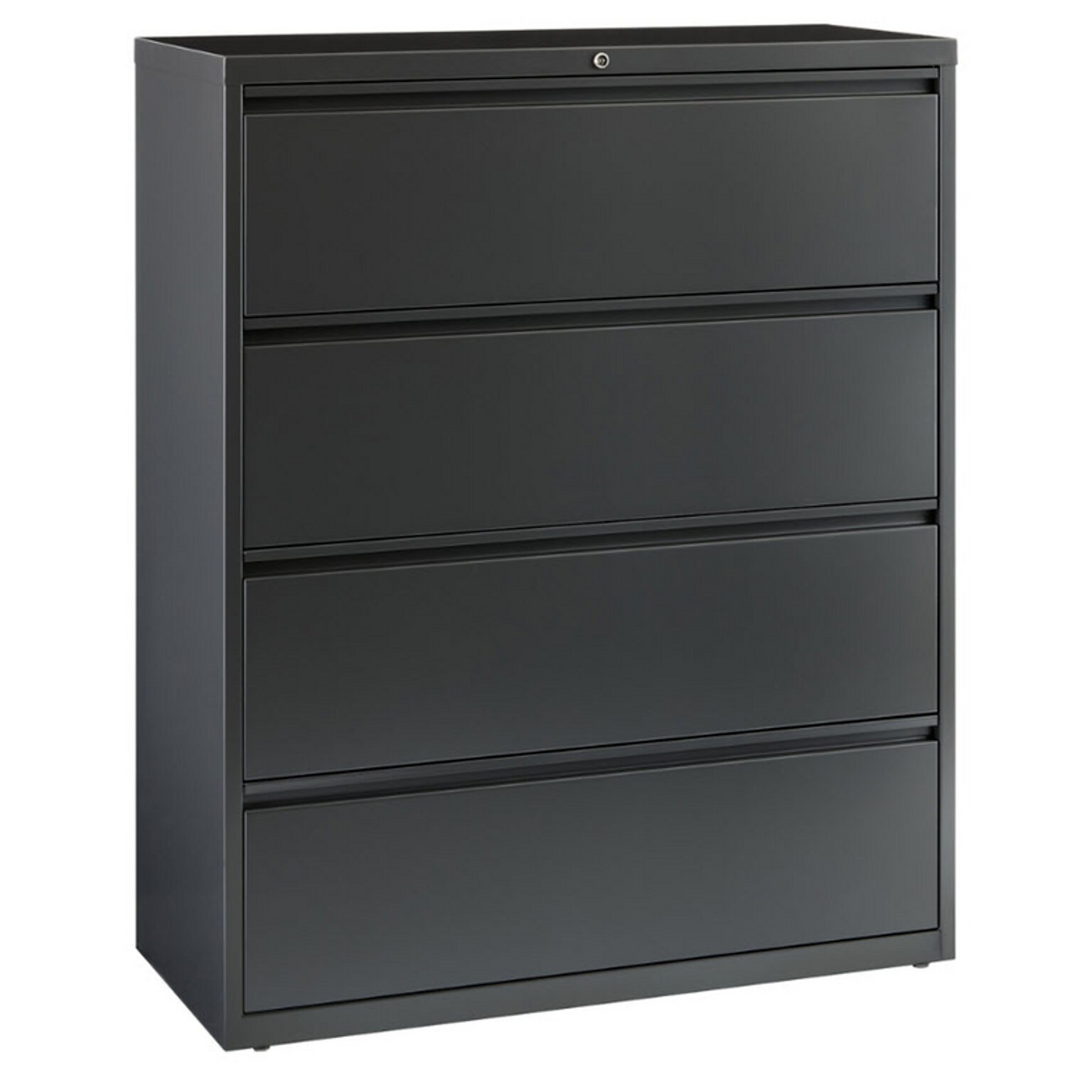 Quill Brand® 4-Drawer Lateral File Cabinet, Locking, Letter/Legal, Charcoal, 42W (26826D)